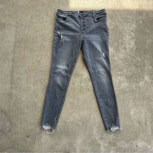 Kut From The Kloth Mia Fab Ab Toothpick Skinny Jeans Size 14 Women Distressed